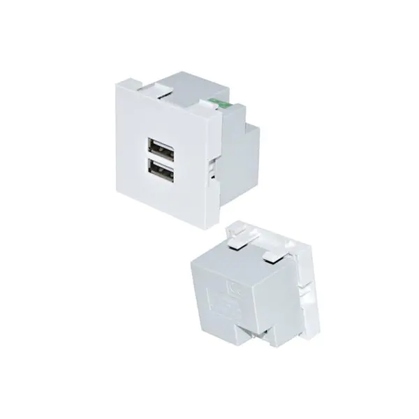 TypeA+A Usb Charger Socket Module 2.1A සුමට පැනලය සහිතයි